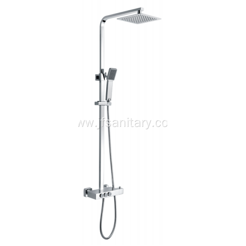 Chrome Plated Thermostatic Shower Mixer With Shelf